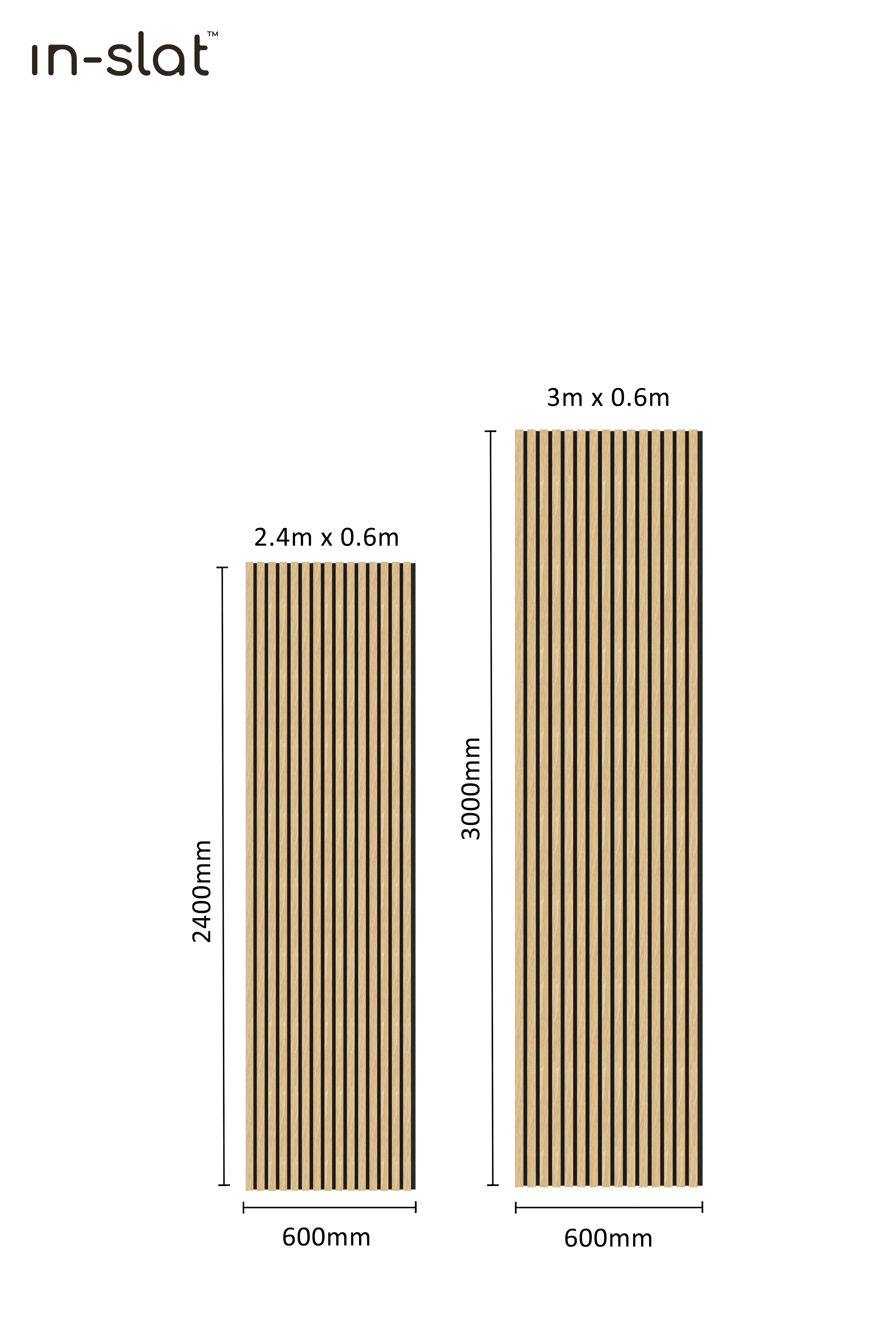 In-slat™ Acoustic Wall Panel - Oak