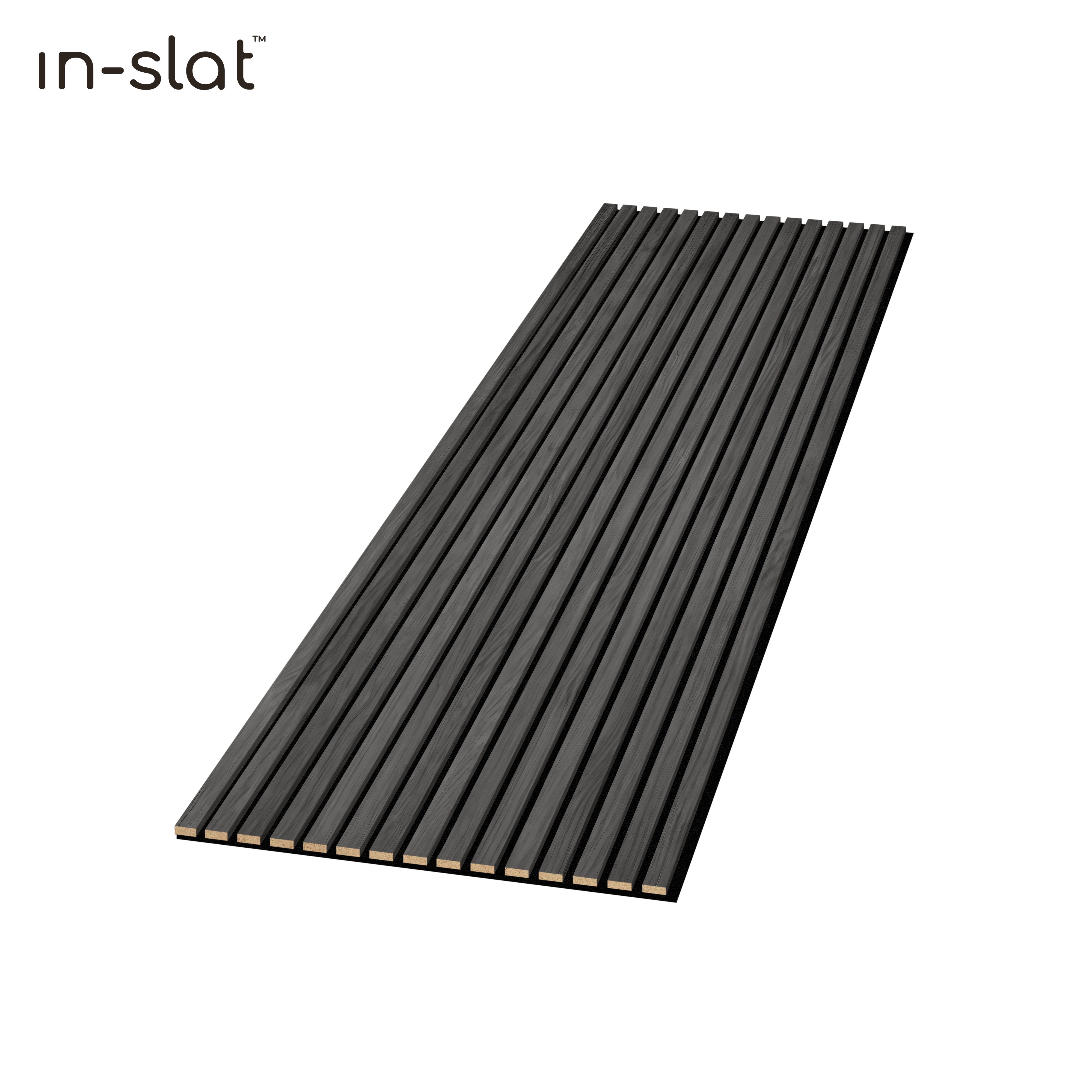 In-slat™ acoustic wall panel - black oak