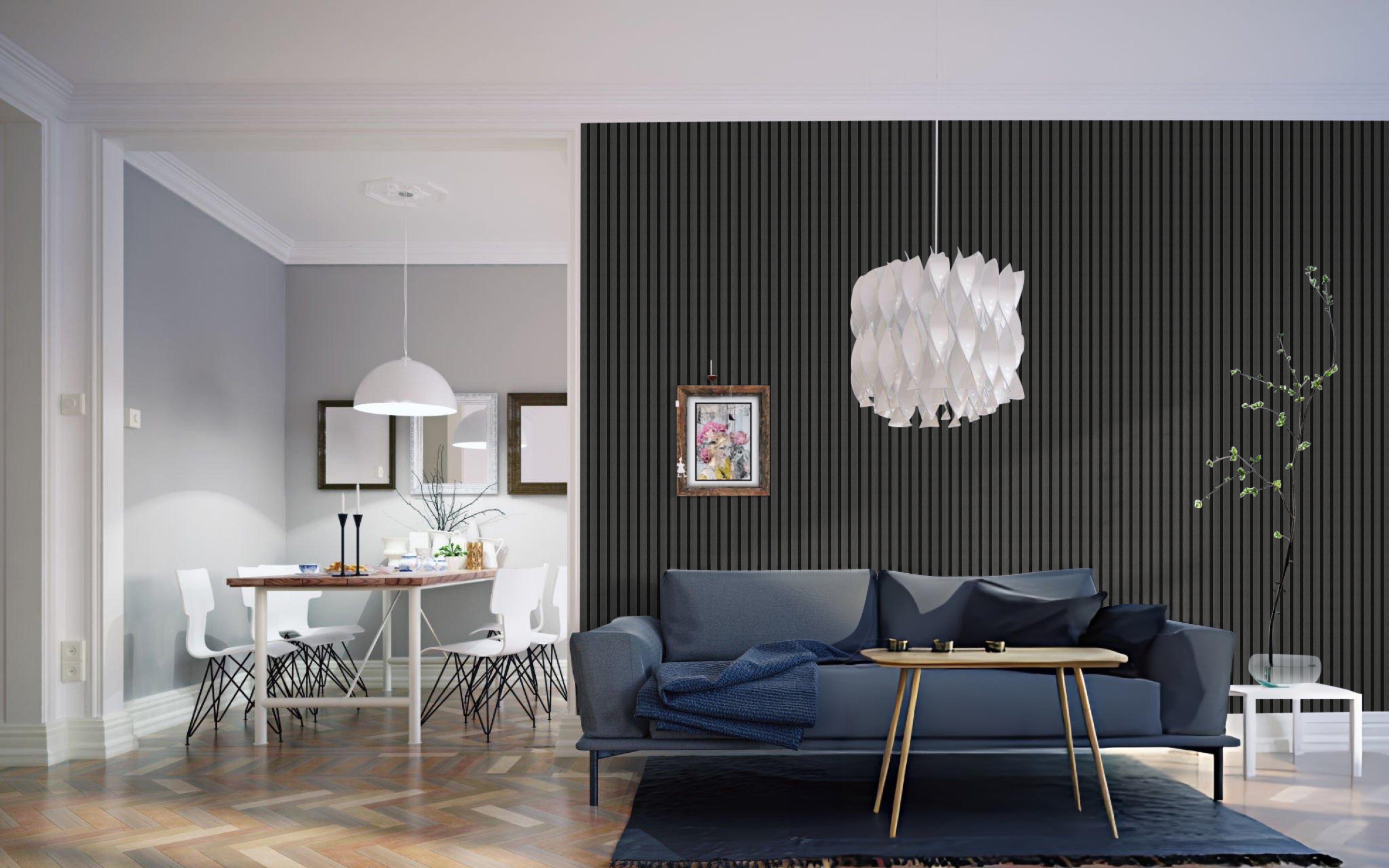 In-slat™ acoustic wall panel - black oak