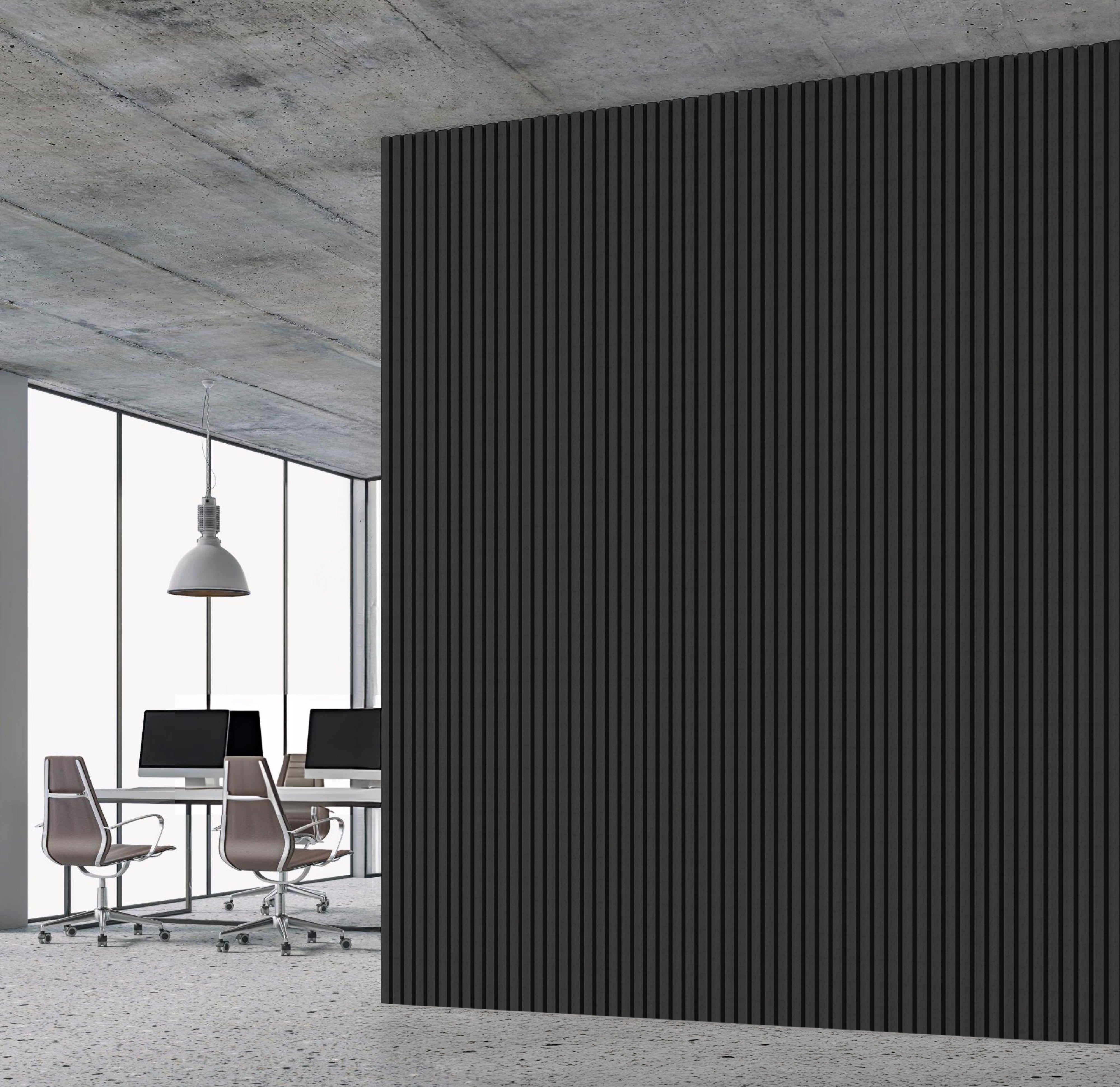 In-slat™ acoustic wall panel - black oak