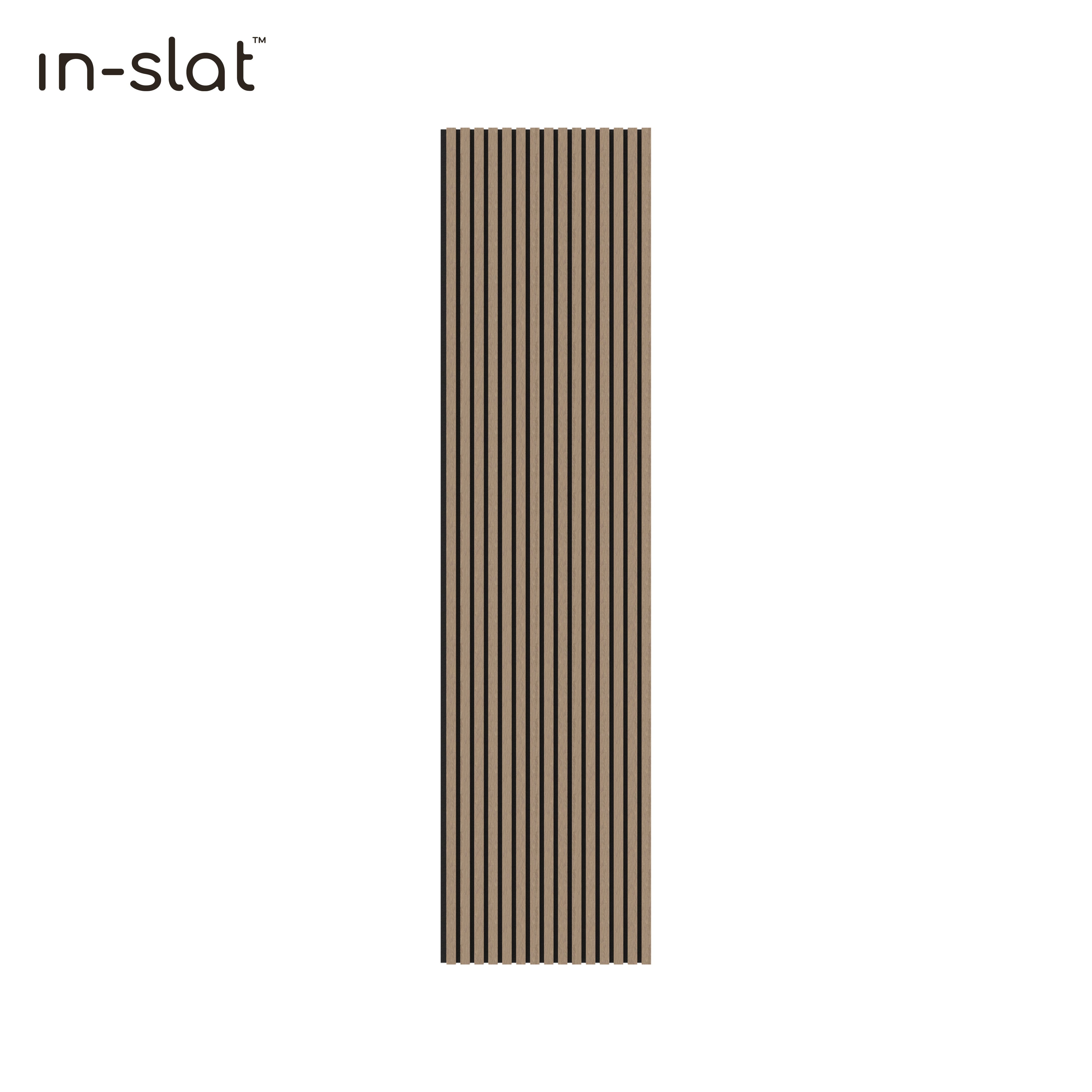 In-slat™ acoustic wall panel - walnut