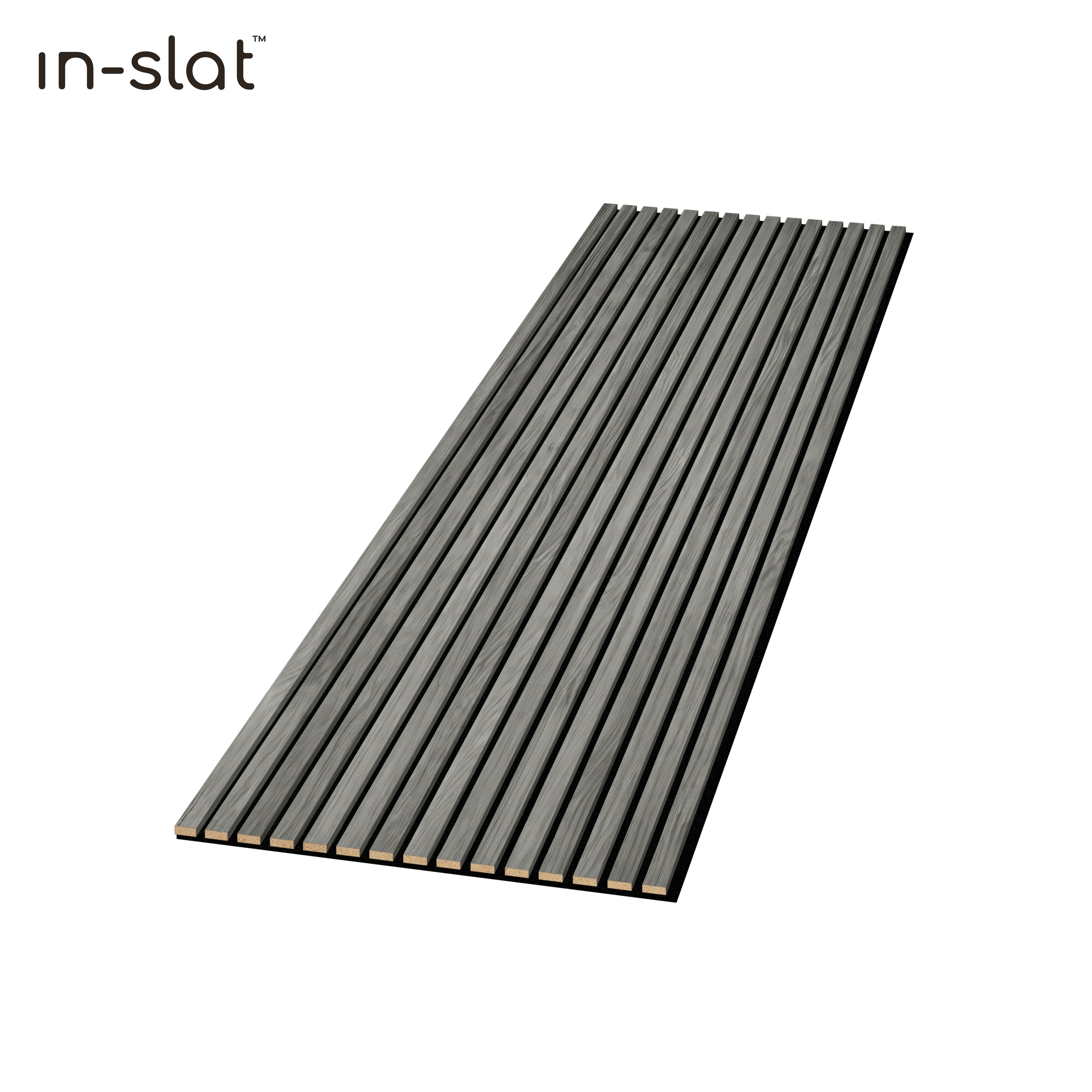 In-slat™ acoustic wall panel - grey oak