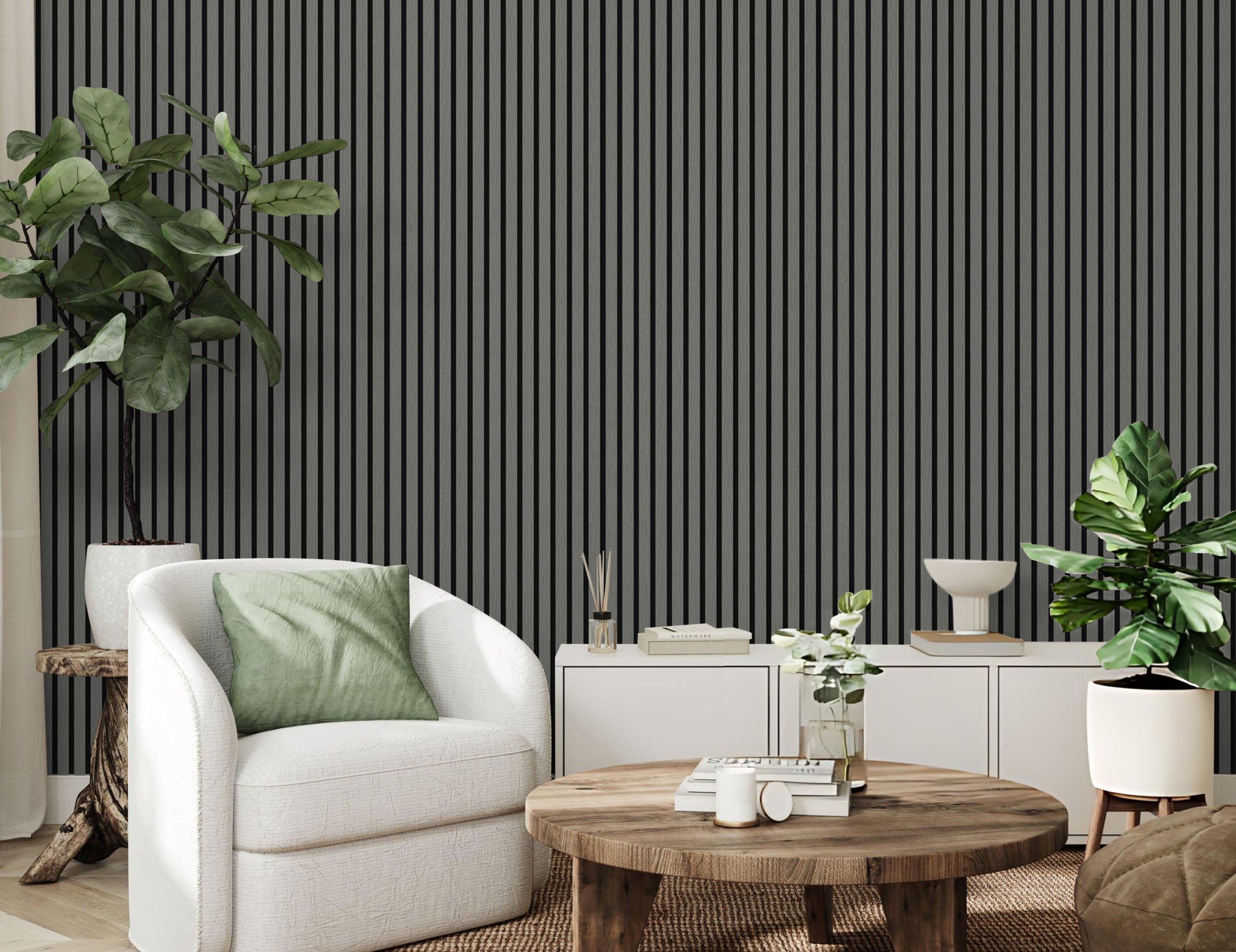In-slat™ acoustic wall panel - grey oak