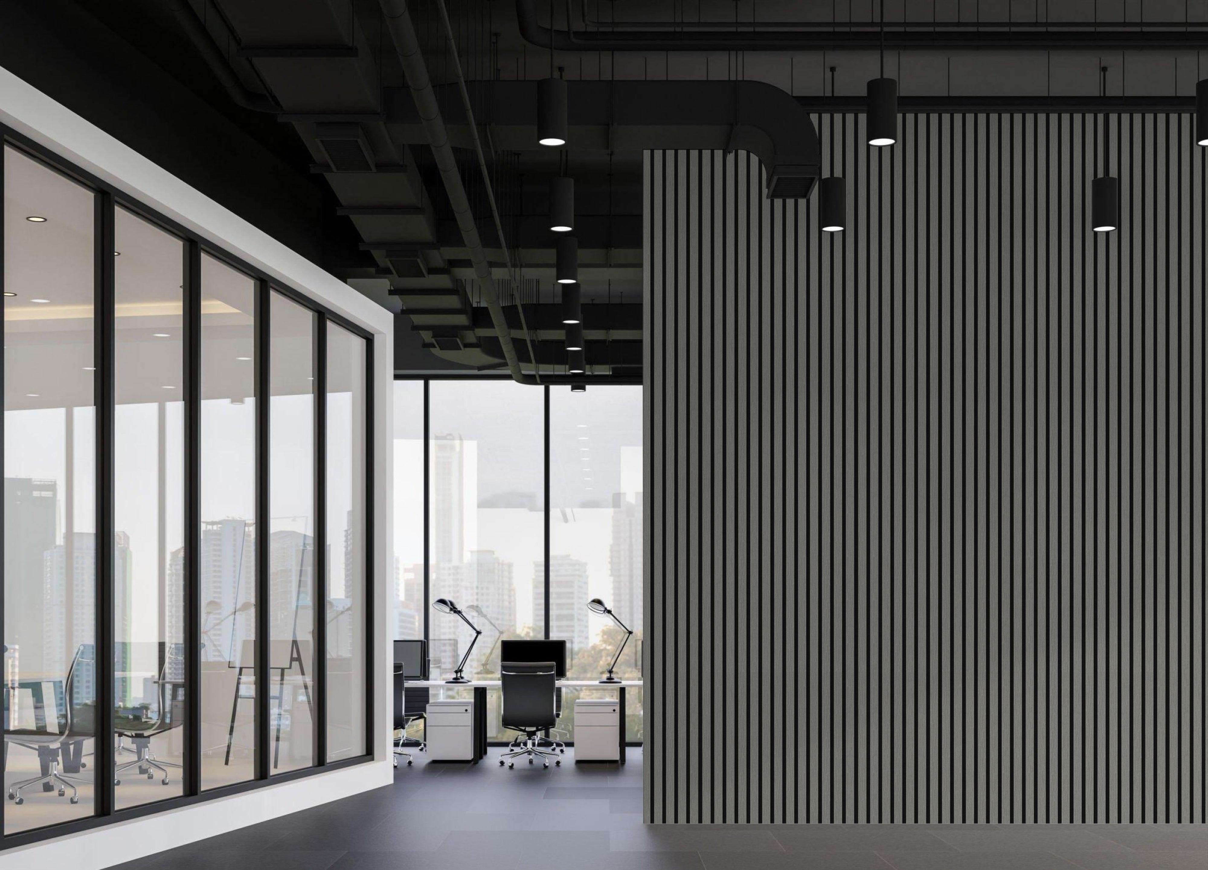 In-slat™ acoustic wall panel - grey oak