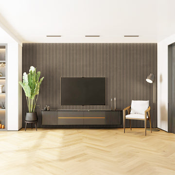 In-slat™ acoustic wall panel - walnut