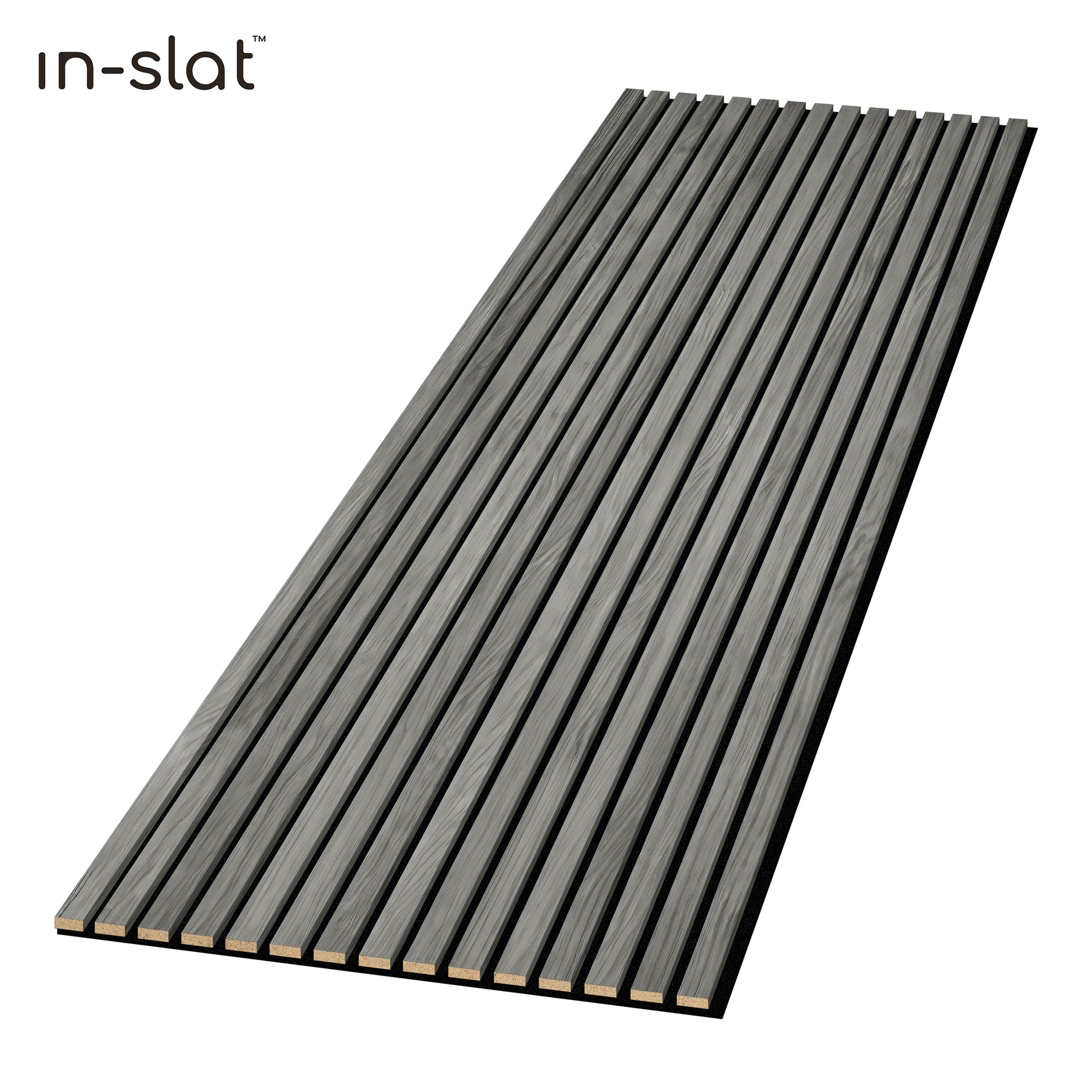 In-slat™ acoustic wall panel - grey oak
