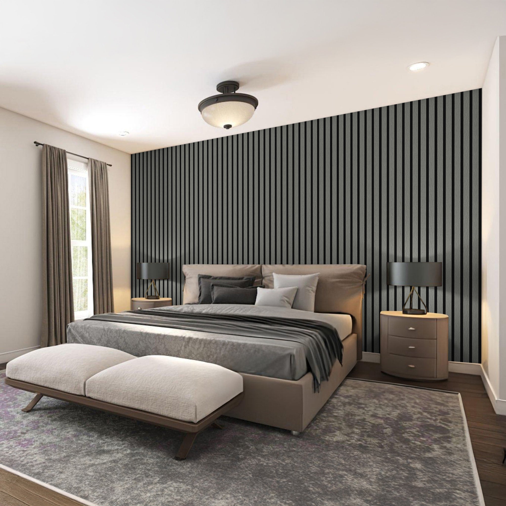 In-slat™ acoustic wall panel - grey oak